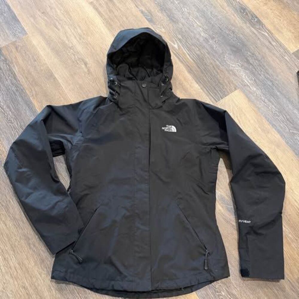 The North Face XS HyVent Black Hooded Jacket
